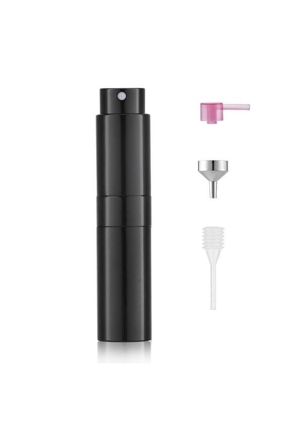 8ML Atomizer Perfume Spray Bottle for Travel, Empty Refillable Cologne Dispenser, Portable Sprayer (Matte Black)