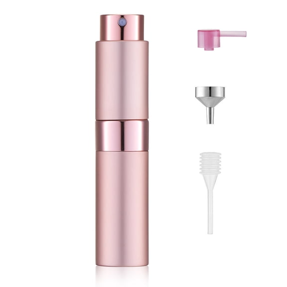 Lisapack 8ML Atomizer Perfume Spray Bottle for Travel, Empty Refillable Cologne Dispenser, Portable Sprayer (Pink)