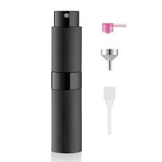 Lisapack 8ML Atomizer Perfume Spray Bottle for Travel, Empty Refillable Cologne Dispenser, Portable Sprayer (Stripe Black)