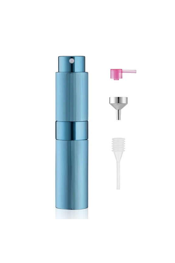 8ML Atomizer Perfume Spray Bottle for Travel, Empty Refillable Cologne Dispenser, Portable Sprayer (Stripe Blue)