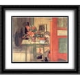 thumbnail image 1 of Lisbeth reading 2x Matted 32x28 Large Black Ornate Framed Art Print by Carl Larsson, 1 of 2