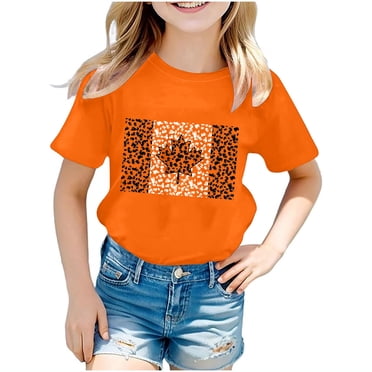 Lisbinx Cute Shirts for Girls Simple Graphic Tee Tops Crewneck Short Sleeve Tops for Children Todays