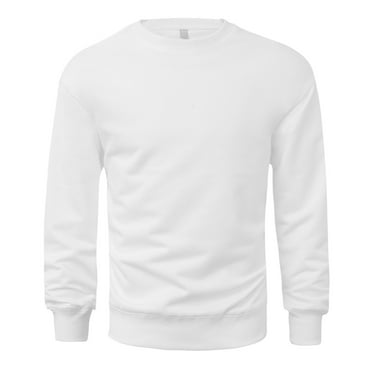 Lisbinx Men闁炽儲鐛?Sweatshirt Men's Crewneck Sweatshirts Long Sleeve Casual Pullover Shirt Crewneck Sweatshirt Pullover Tops Savings Clearance Sweatshirt