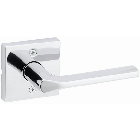 Lisbon Half-Dummy Lever with Square Rose in Polished Chrome