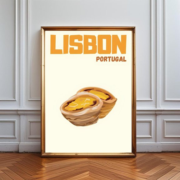 Lisbon Pastel de Nata Kitchen Poster Unframed Paper Print