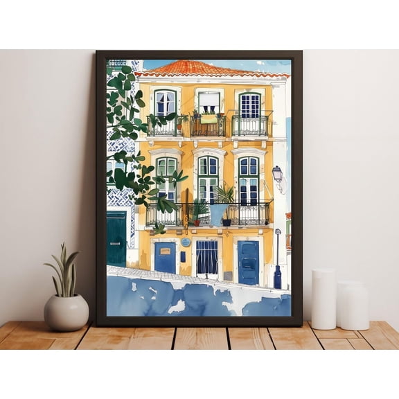 Lisbon Portugal City Travel Wall Art Unframed Paper Print