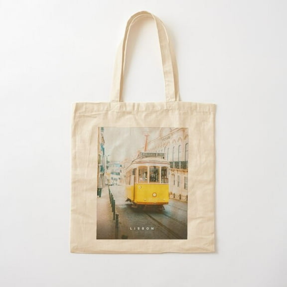 Lisbon | Retro Cityscapes Cotton Tote Bag Canvas Tote Bag, Family Gift For Mother, Her