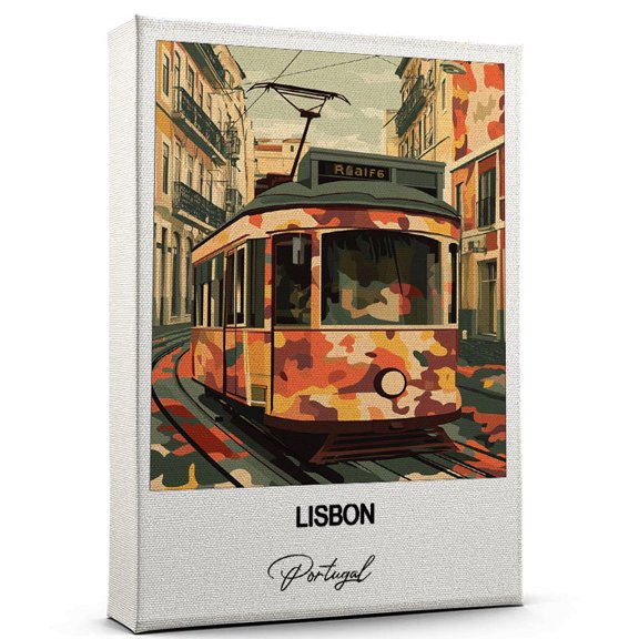 Lisbon Travel Art Canvas Modern Wall Art Inspired by Portugal Canvas Great Gift for Travel Lovers Ready to Hang