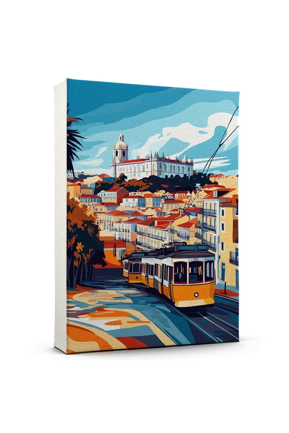 Lisbon Travel Canvass, Portugal Canvass Wall Art, Lisbon Canvas Decor Paintings, Portugal Pictures Canvas - 101AZ769