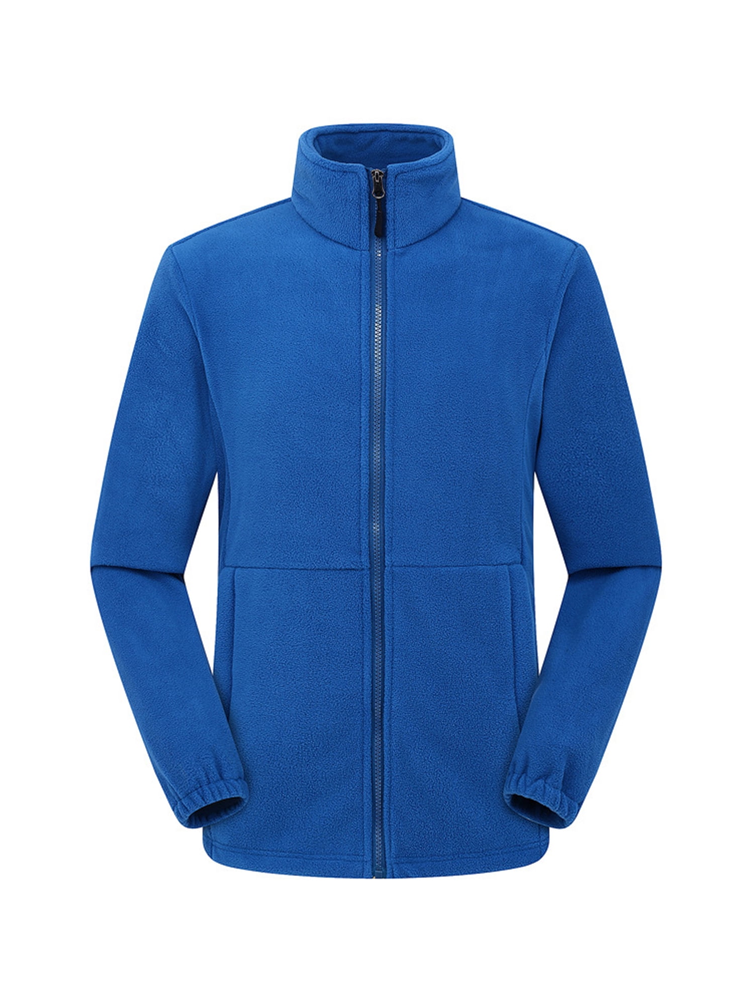 LisenraIn Men Coat Solid Color Stand Collar Long Sleeve Jacket with