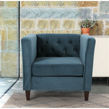 Lisette 33.07'' Velvet Square Arm Chair