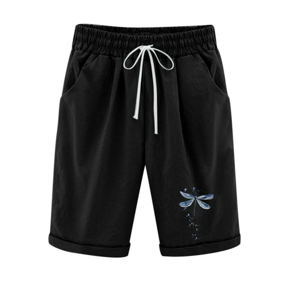 Lisgai Linen Shorts for Women,Summer Fashion 2023 Shorts Casual Cotton Linen Lounge Bermuda Shorts Women Drawstring Lightweight Pockets Streetwear