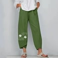 thumbnail image 1 of Lisgai Women's Vintage Casual Summer Capri Pants Cotton Linen Elastic Waist Beach Cropped Pants,Women Capris Pants for Beach 2023, 1 of 5