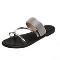 thumbnail image 1 of Lisgai Womens Wide Width Sandals Soft Flat Sandals Wedges Low Heeled Shoes Open Toe Outdoor Beach Sandals Slippers, 1 of 6