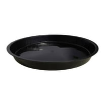 Lisho 1 Pack Plant Saucer Tray,11 inch Plant Saucers for Indoors,Durable Plastic Flower Planter Plant Water Drip Trays Round,Pot Saucers,Plant Trays for Pots (Black)