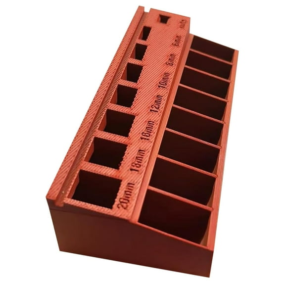 Lisho Bolt sorter M3 Sorter /Screw Length Sorter Tray With 7 Measuring Slots M3 Screw Sort Tray For Precision Organization Tackle Box Screws Hardware Organizer,1 PC,Red