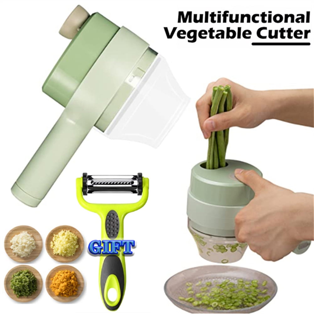 Lishuaiier 4in1 Food Processor Electric Vegetable Chopper, Garlic