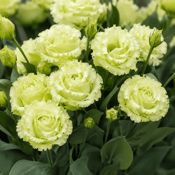 Lisianthus Celeb Green II Plug, Lisianthus Thornless Roses Seedling, Eustoma Flower, Well-Rooted Starter Plugs, 2-4 Inch Tall