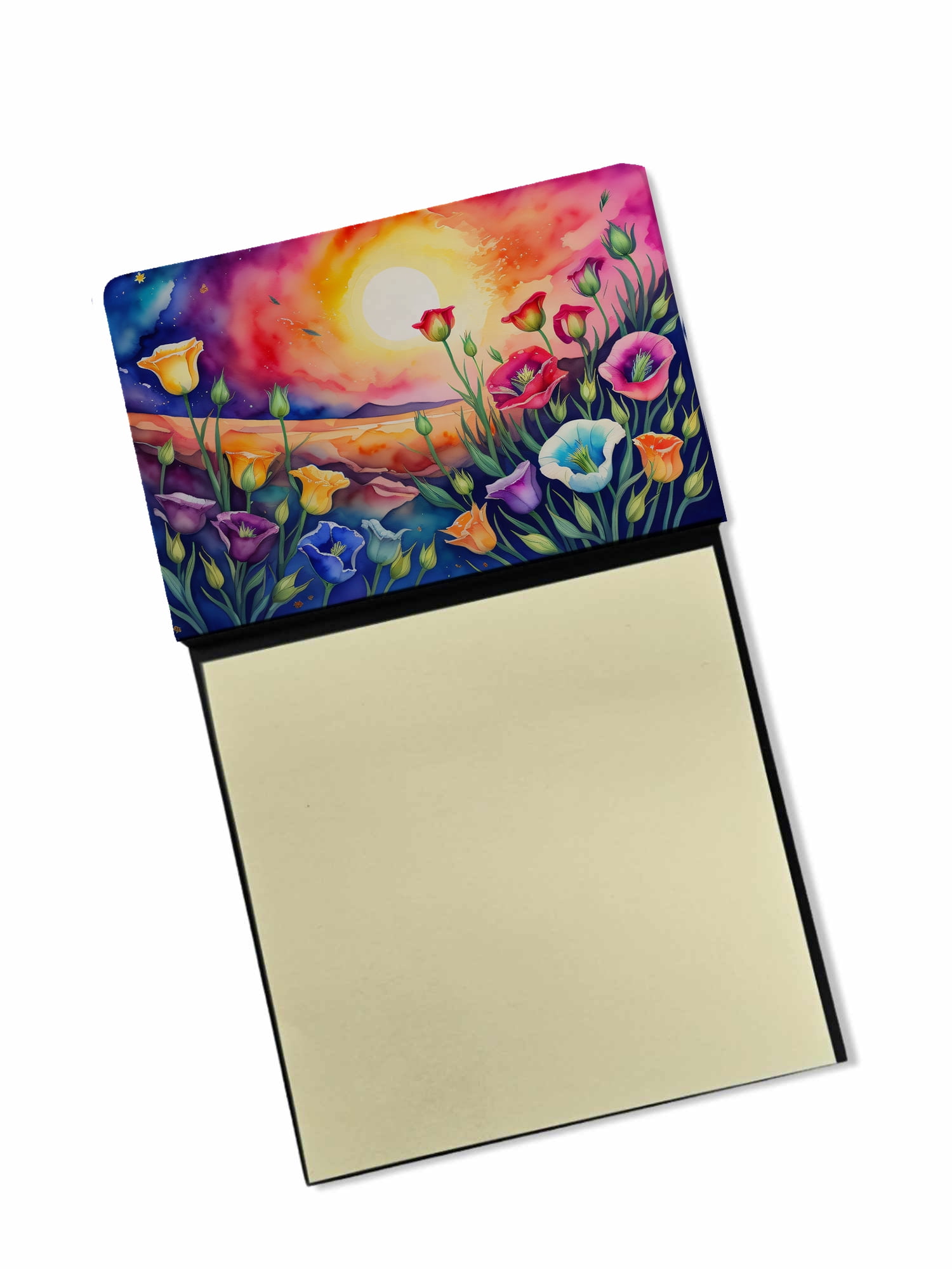 Lisianthus in Color Sticky Note Holder 3.25 in x 5.25 in