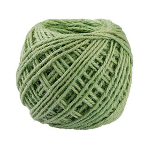 Lisingtool 40M Natural Brown Jute Hemp Rope Twine String Cord Shank Craft String Diy Making Green