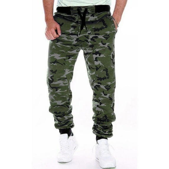 Lisingtool Cargo Pants For Men Male Camouflage Print Loose Casual Fashion Long Pants Trousers Camouflage S