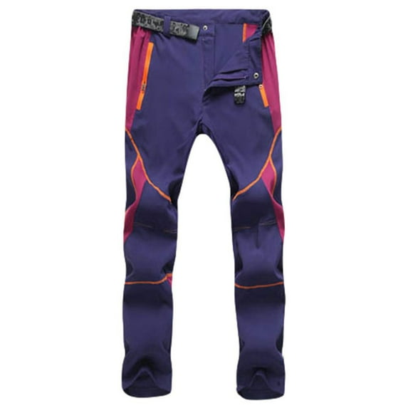 Lisingtool Cargo Pants for Men Men Couple Waterproof Windproof Outdoor Hiking Quik Dry Pants Trousers Purple XXXL