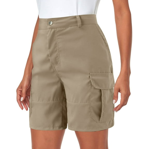 Clearance! Lisingtool Shorts for Women Womens Summer Outdoor Active Hiking with Pockets Short Pants Khaki Promotion Sale
