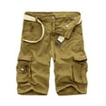 thumbnail image 1 of Lisingtool Cargo Shorts for Men Men's Cargo Short Casual Cotton Shorts Work Short for Outdoor Short Mens Shorts Khaki, 1 of 2