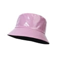 thumbnail image 1 of Lisingtool Clearance Hats for Women Sun Hats for Women Bright Leather Color Double Fisherman's Hat Women's Outdoor Sun Basin Hat Foldable Travel Hat Men Multicolor Optional One Size, 1 of 4