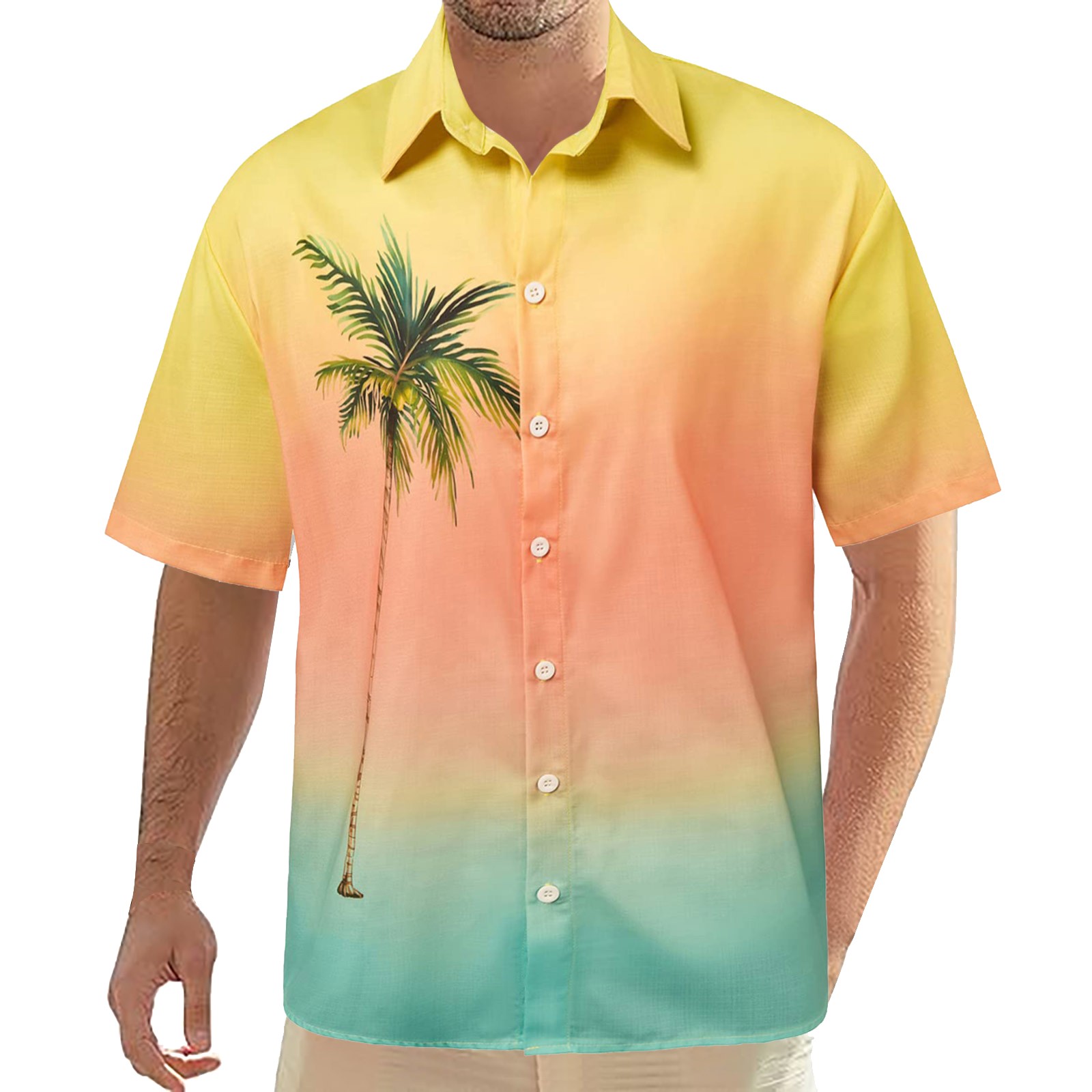 Lisingtool Clearance Mens Shirts Men's Casual Fashion Trend Loose