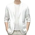 thumbnail image 1 of Lisingtool Clearance Mens Tops Blazers for Men Men's Fashion Spring and Summer Casual Short Sleeved Lapel Thin Suit Tops Ultra Thin Breathable Jacket Clearance sale M-5XL, 1 of 5