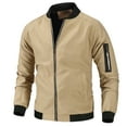 thumbnail image 1 of Lisingtool Clearance Mens Tops Male Winter Solid Slit Pocket Jacket Long Sleeve Zipper Fly Pocket Jacket Coat M-3XL Clearance sale, 1 of 4