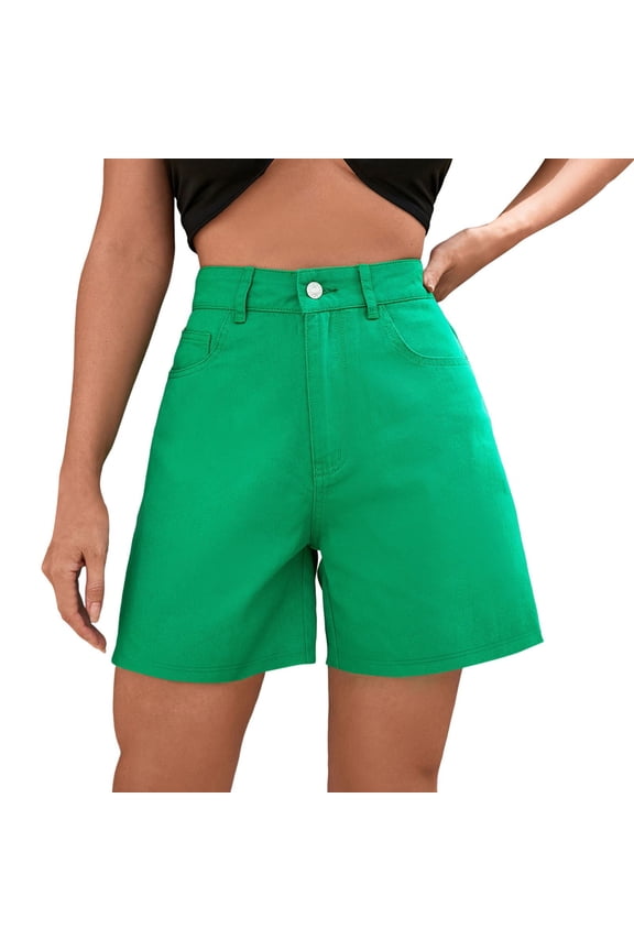 Clearance Shorts for Women Jean Shorts Womens European and American Trendy Loose Casual Women's New Denim Shorts High Waist Loose Slimming Trousers XS-L Clearance sale