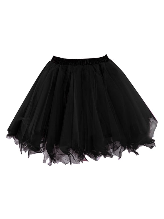Clearance Skirts for Woman Womens Fashion Solid Party Fashion Skirt Tutu Birthday Cake Skirt Puffy Skirt Short Skirts for Women Black Clearance Sale