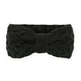 thumbnail image 1 of Lisingtool Clearance Warm Winter Headbands for Women Cable Crochet Turban Ear Warmer Headband Gifts 1Pack Black Clearance Sale, 1 of 4