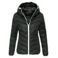 thumbnail image 1 of Lisingtool Clearance Women Tops Winter Jackets for Women Women's Winter Jacket Quilted Jacket Hooded Cotton Coat Long Sleeve Jackets Outwear M-3XL Clearance sale, 1 of 2