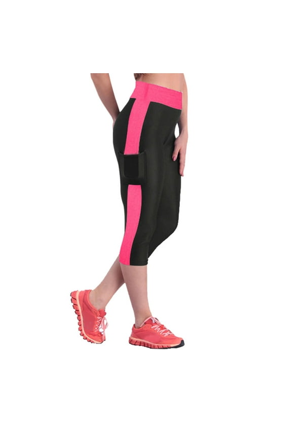 Clearance Women's Pants Side Leggings Waist Tummy Women's High Pockets Capris Control Yoga Workout Pants S-3XL Clearance sale