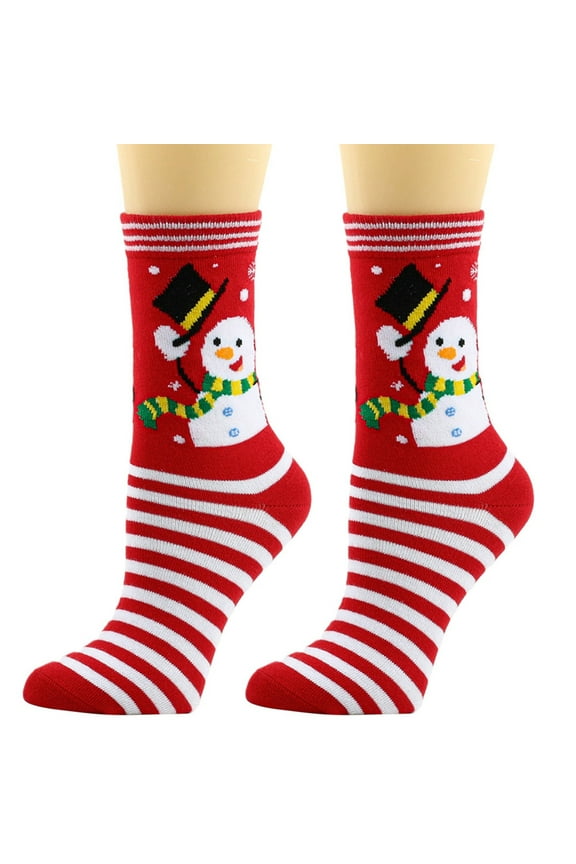 Compression Socks for Women Christmas Socks Christmas Tree Snowflake Snowman Bow Cotton Socks Novelty Colorful Patterns Socks Cute Design Socks for Men Women Xmas Party Fuzzy Socks Red