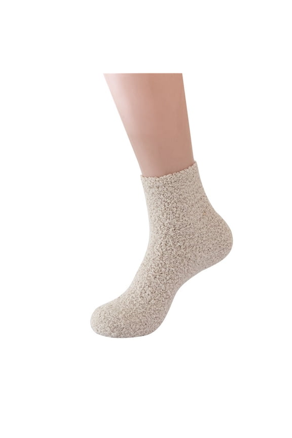 Compression Socks for Women Winter Candy Color Tube Socks Coral Socks Floor Socks Solid Color Warm Socks Fuzzy Socks L