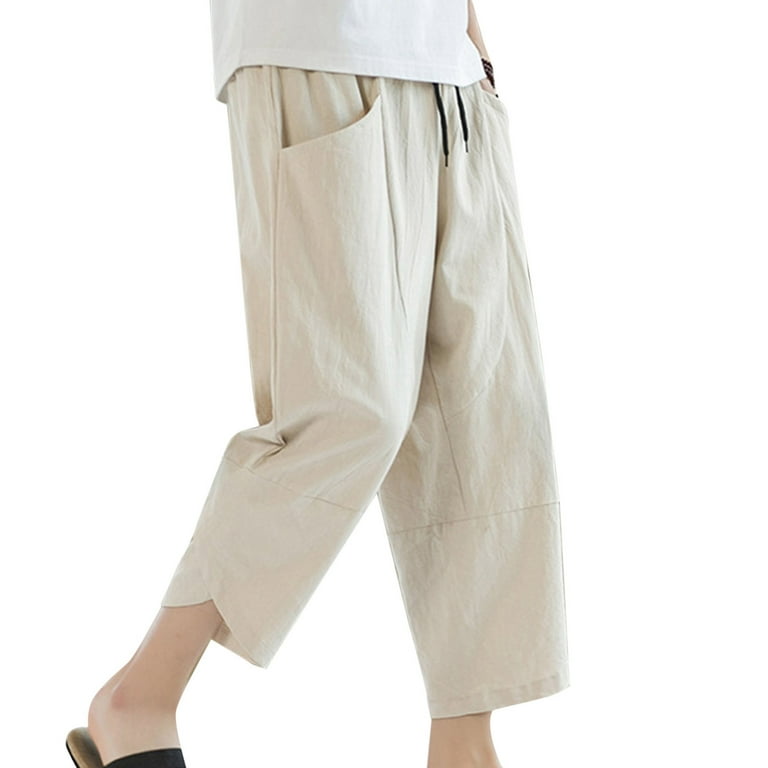 Lisingtool Halara Pants Summer Cropped Trousers Men's Thin Casual