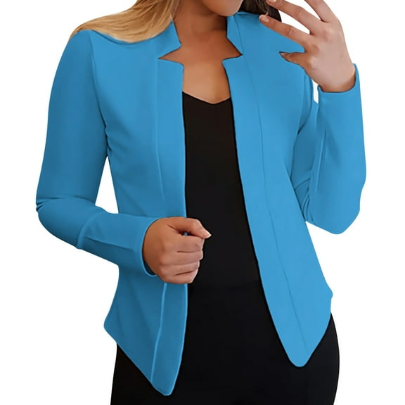 Labakihah Jackets For Women Womens Casual Pocketed Office Blazers Draped Open Front Cardigans Jacket Work Suit Blazer Jackets For Women Blue