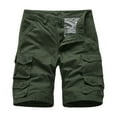 thumbnail image 1 of Lisingtool Mens Shorts Men's Summer Outdoors Casual Loose Multiple-Pockets Cotton Overalls Beach Shorts Work Pants for Men Army Green, 1 of 3