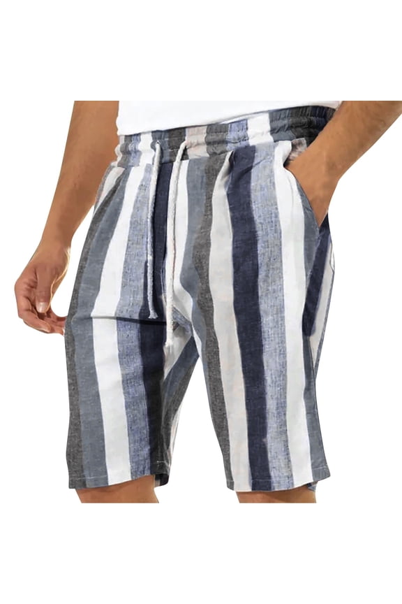 Pants for Men Mens Capris Casual Lightweight Shorts with Drawcord Elastic Waist Beach Yoga Belt Pocket Haggar Mens Pants Expandable Waist Black