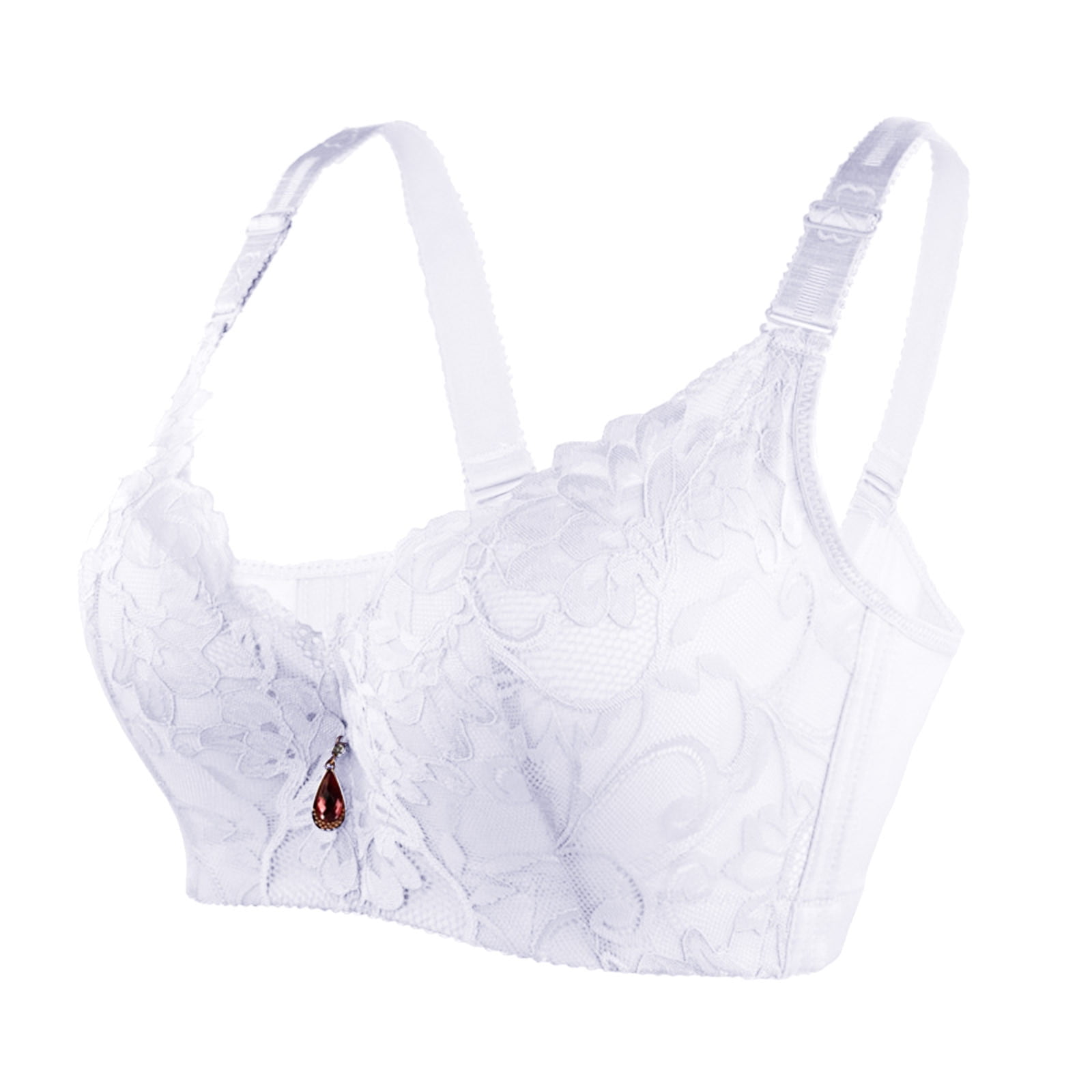 Bras For Women No Underwire Push Up Full Cup Thin Underwear Plus Size Five  Wireless Sports Lace Cover Cup Large Size Vest White Wireless T-Shirt Bra