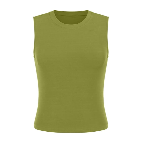 Lisingtool Top Tee Womens Fit Turtleneck Slim Blouse Shirt Sleeveless Solid Women's Blouse Features: Green