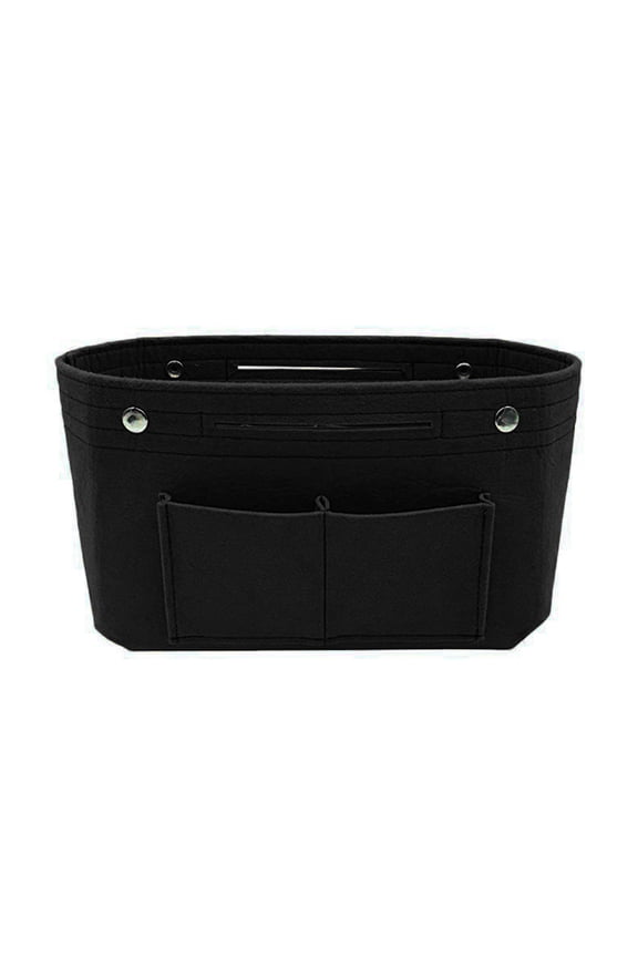 Women's Handbag Organizer Bag Purse Insert Bag Multipocket Tote Useful Bag Black