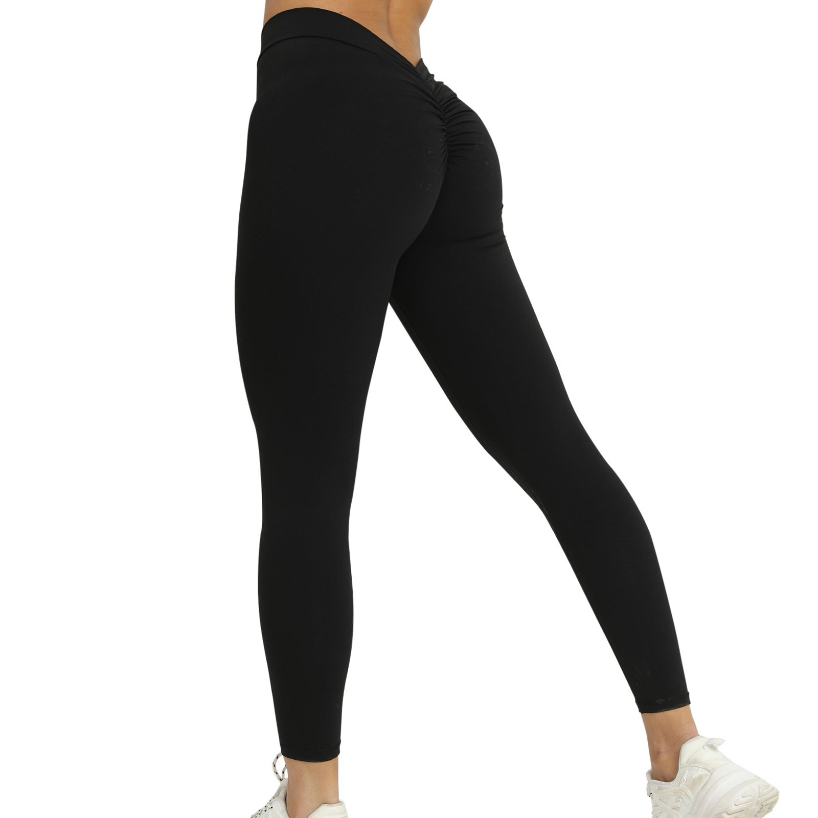Lisingtool Yoga Pants V Back Scrunch Butt Leggings for Women High