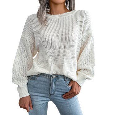 Dokotoo Women's Fall Cashmere Sweater - Lightweight Long Sleeve Crew Neck Basic Top 2025