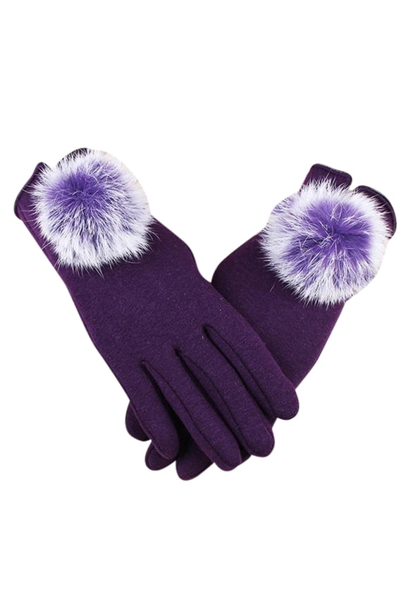"Lisingtool warm gloves Women Winter Touchscreen Gloves For Cold Weather, Chenille Warm Cable Knit Elastic Texting Thermal Gloves For Driving Purple"