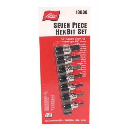 Lisle 13600 - Socket Drive Hex Set
